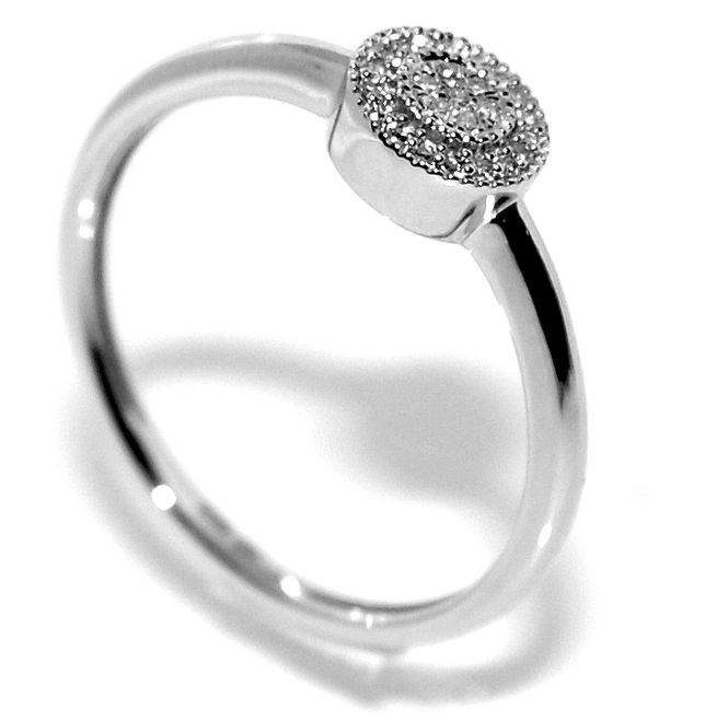 Hovedbilde Diamantring i hvitt gull med diamanter 0.06ct ...