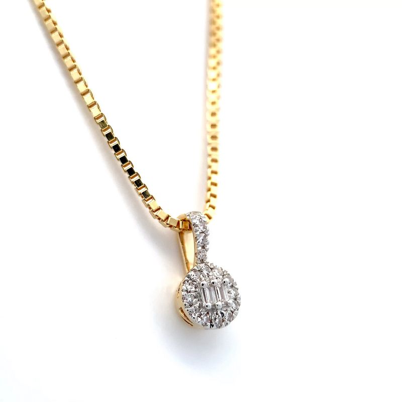 Diamantsmykke 0.08 carat w.si