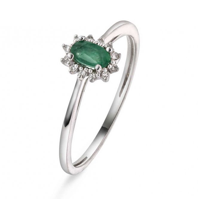 Hovedbilde Diamantring i hvitt gull med diamanter 0.04ct ...