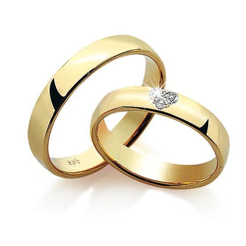 SuperDeal! Gifteringer med diamanter 0.06 w.si