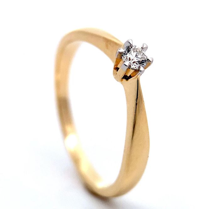 Hovedbilde SuperDeal! Enstens Diamantring 0.10 w.si