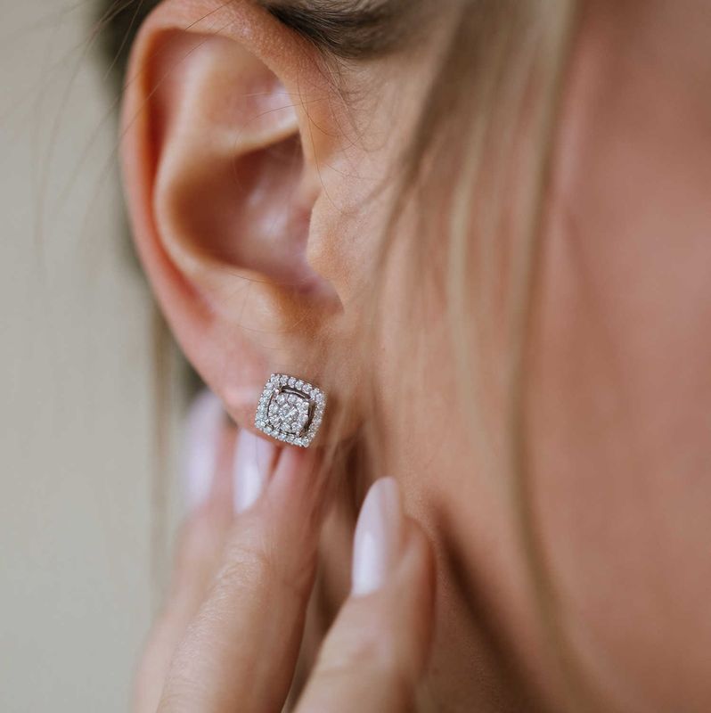 Diamantøredobber med 0.50 carat w.si