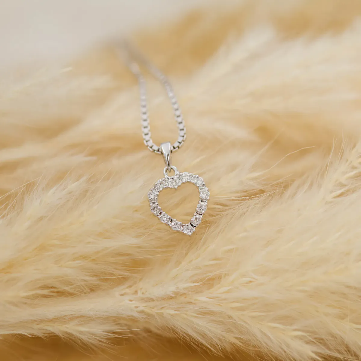 Diamantsmykke - Diamanthjerte 0.48 carat w.si