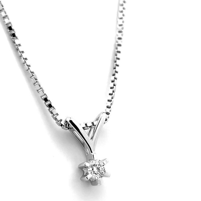 Hovedbilde Diamantsmykke SuperDeal 0.10 carat w.si 