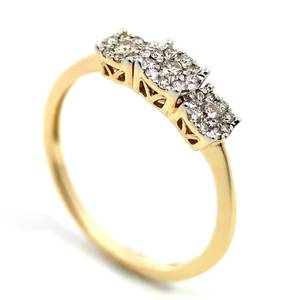 Bilde av Diamantring i gult gull med diamanter 0.27ct w.si