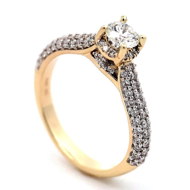 Hovedbilde Forlovelsesring dame 0.90 carat tw.si diamanter