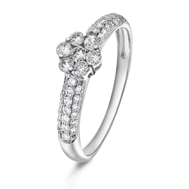 Diamantring med diamanter 0.50 ct w.si