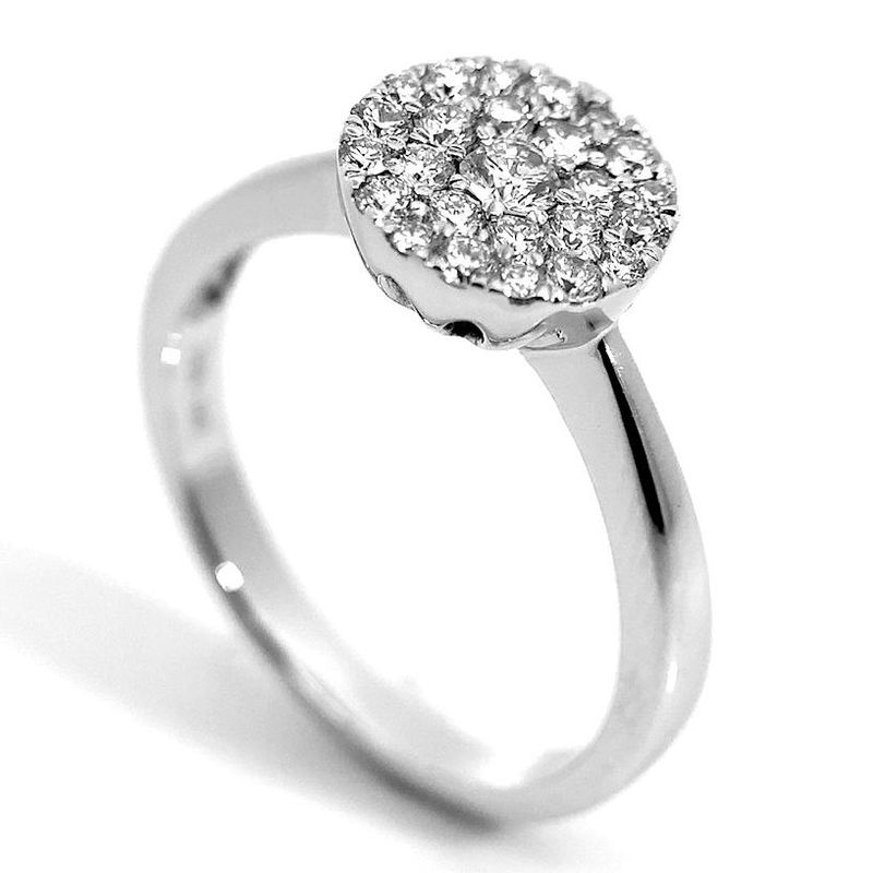 Diamantring i hvitt gull med diamanter 0.50ct w.si